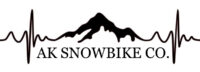 Logo Ak Snowbike Co, Jarred Stone specializes in crafting fully built customized snowbikes. Snowbikes in Alaska